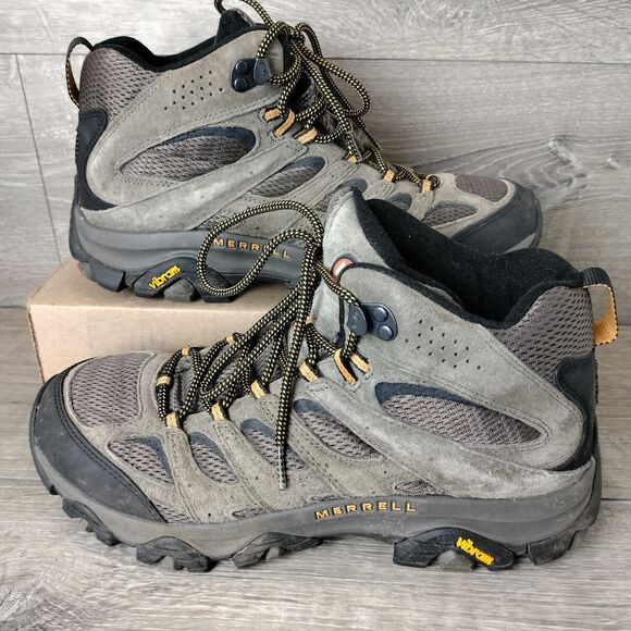 Merrell Other - Merrell Boots Men 10.5 Moab 3 Gray Mid Waterproof Hiking Outdoors Walnut J035869